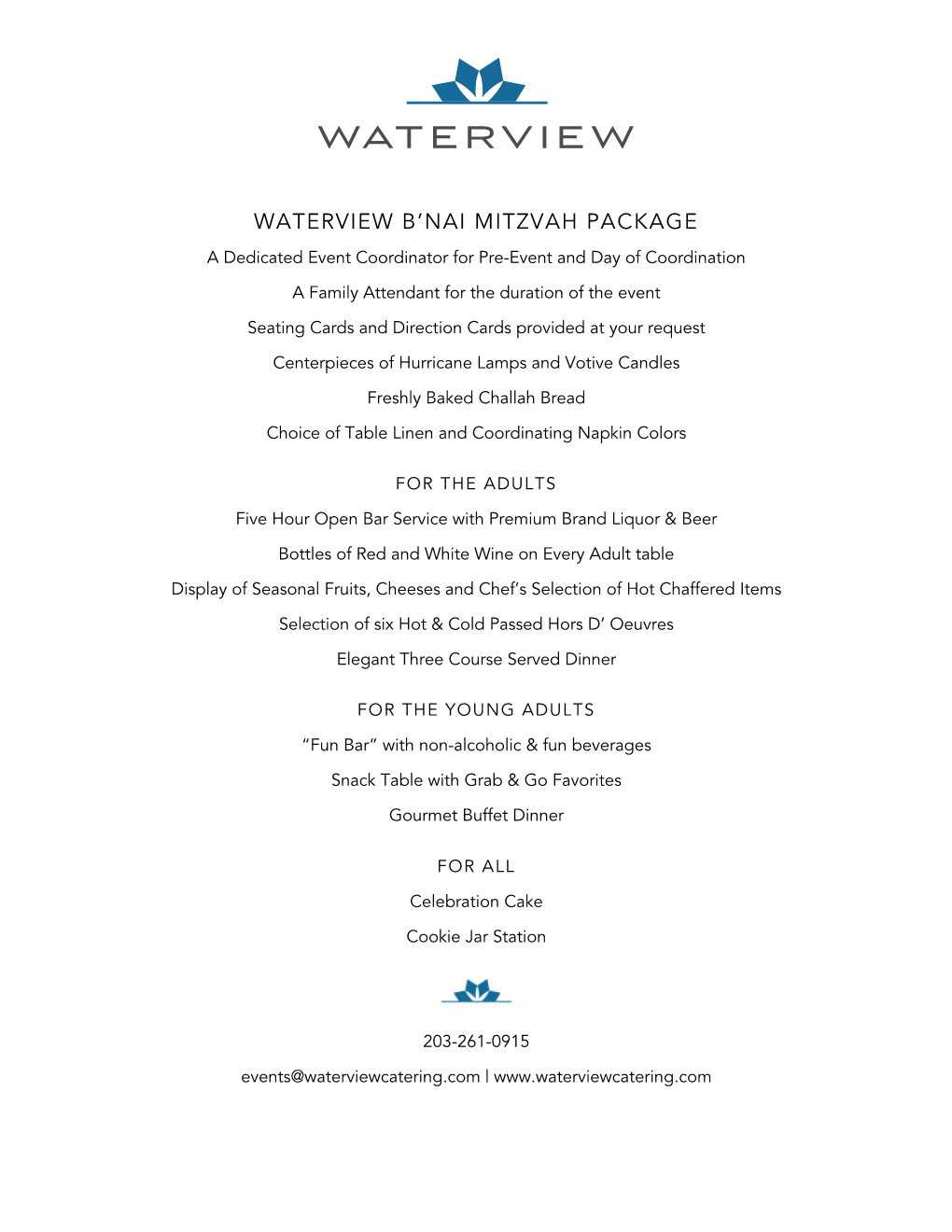 Waterview B'nai Mitzvah Package