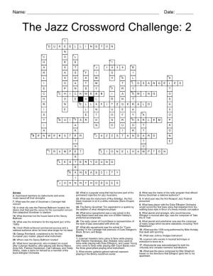 The Jazz Crossword Challenge: 2