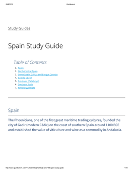 Spain Study Guide