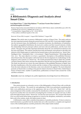 A Bibliometric Diagnosis and Analysis About Smart Cities