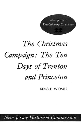 The Christmas Campaign: the Ten Days of Trenton and Princeton