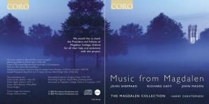 Music from Magdalen Susan Hitch (Fellow 1996-2002) Fiona Hodges JOHN SHEPPARD RICHARD DAVY JOHN MASON