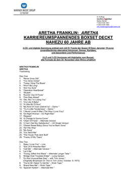 Aretha Franklin: Aretha Karriereumspannendes Boxset Deckt Nahezu 60 Jahre Ab