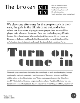 Issue 13: Turn On, Tune In