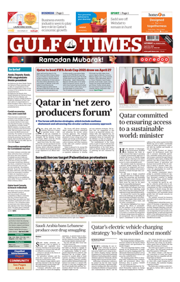 Qatar in 'Net Zero Producers Forum'