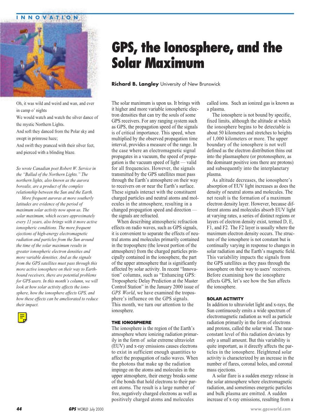 GPS, the Ionosphere, and the Solar Maximimum