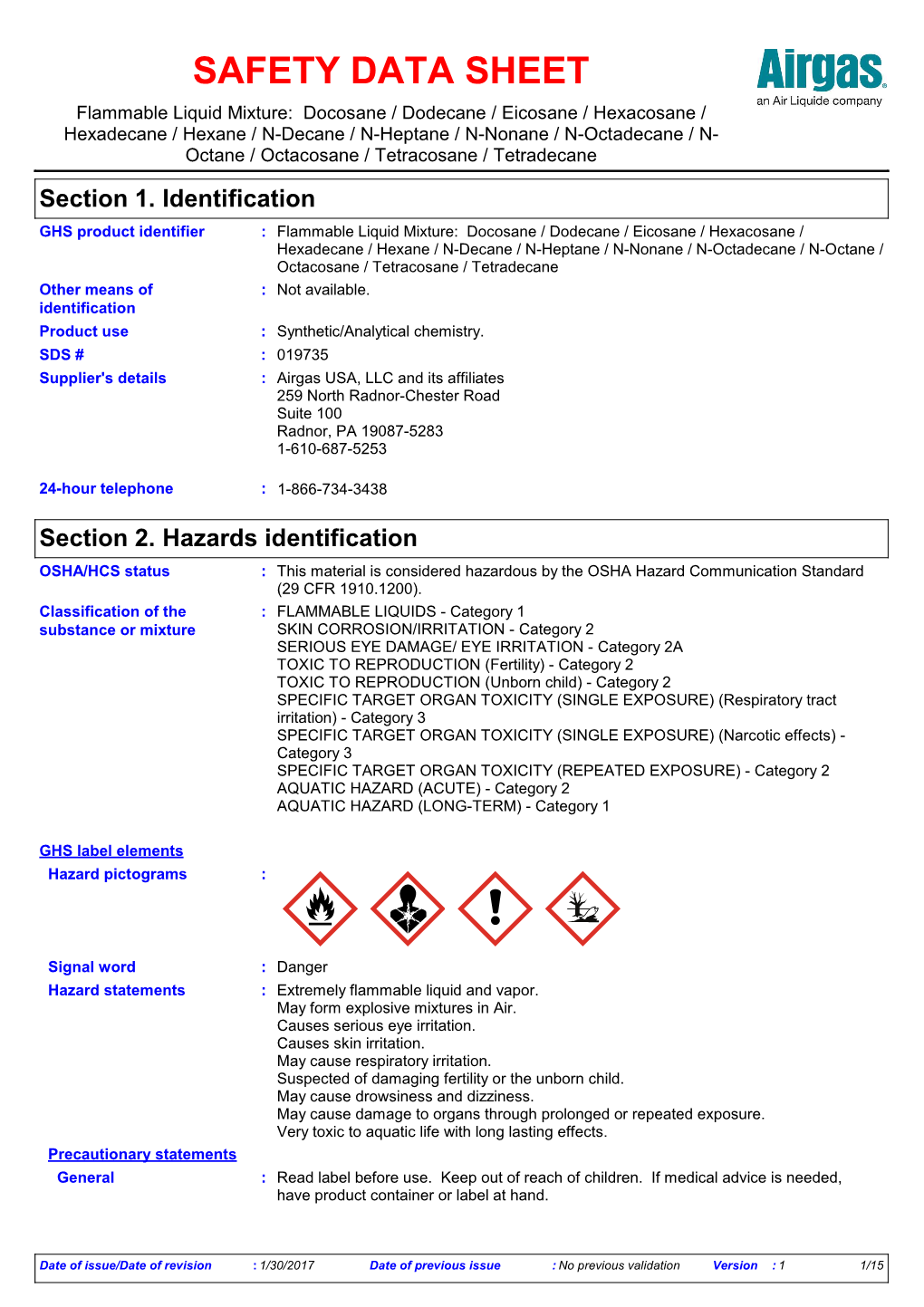 Safety Data Sheet