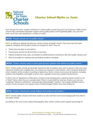 Charter School Myths Vs. Facts