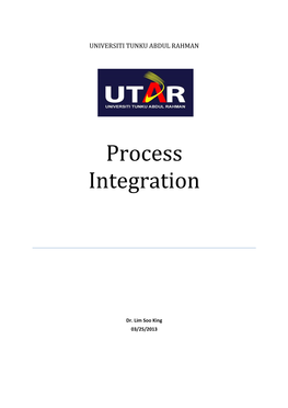 Chapter 1 Process Integration