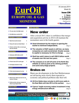 Euroil  News Analysis EUROPE OIL & GAS Intelligence MONITOR Published by Newsbase