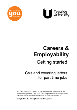 Getting Started on Your Cv