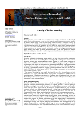A Study of Indian Wrestling