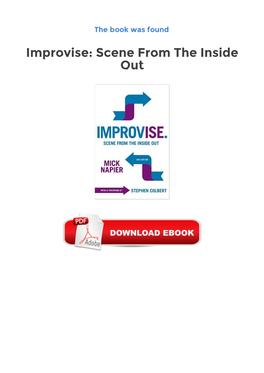 Improvise: Scene from the Inside out Download Free (EPUB, PDF)