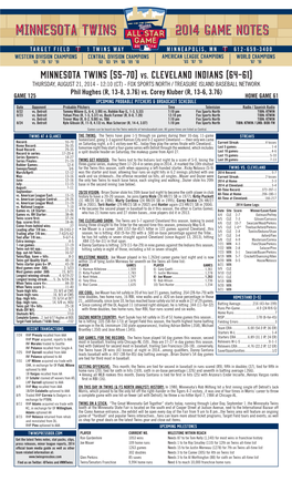 Minnesota Twins (55-70) Vs