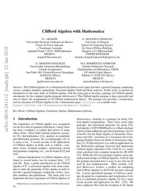 Clifford Algebra with Mathematica