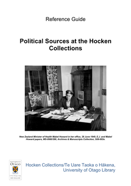 Political Sources at the Hocken Collections