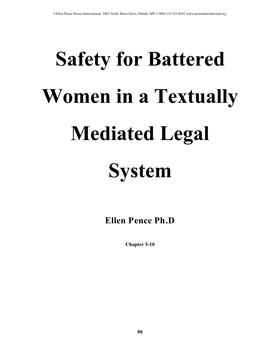 Safety for Battered Women in a Textually Mediated Legal System