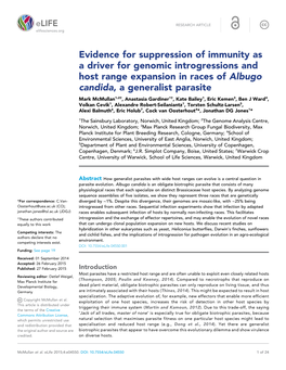 Evidence for Suppression of Immunity As a Driver for Genomic