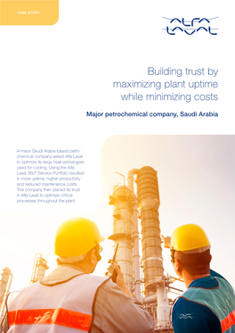 Building Trust by Maximizing Plant Uptime While Minimizing Costs