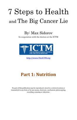 7 Steps to Health and the Big Cancer Lie