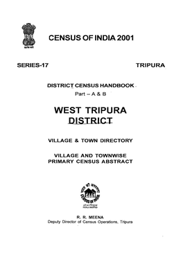 Village and Townwise Primary Census Abstract, West Tripura, Part