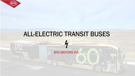 All-Electric Transit Buses