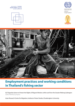 Employment Practices and Working Conditions in Thailand's Fishing Sector