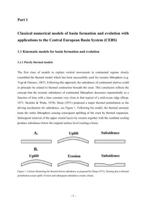 Part 1 Classical Numerical Models of Basin Formation and Evolution with Applications to the Central European Basin System