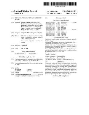 (12) United States Patent (10) Patent No.: US 8,361,492 B2 Tauber Et Al