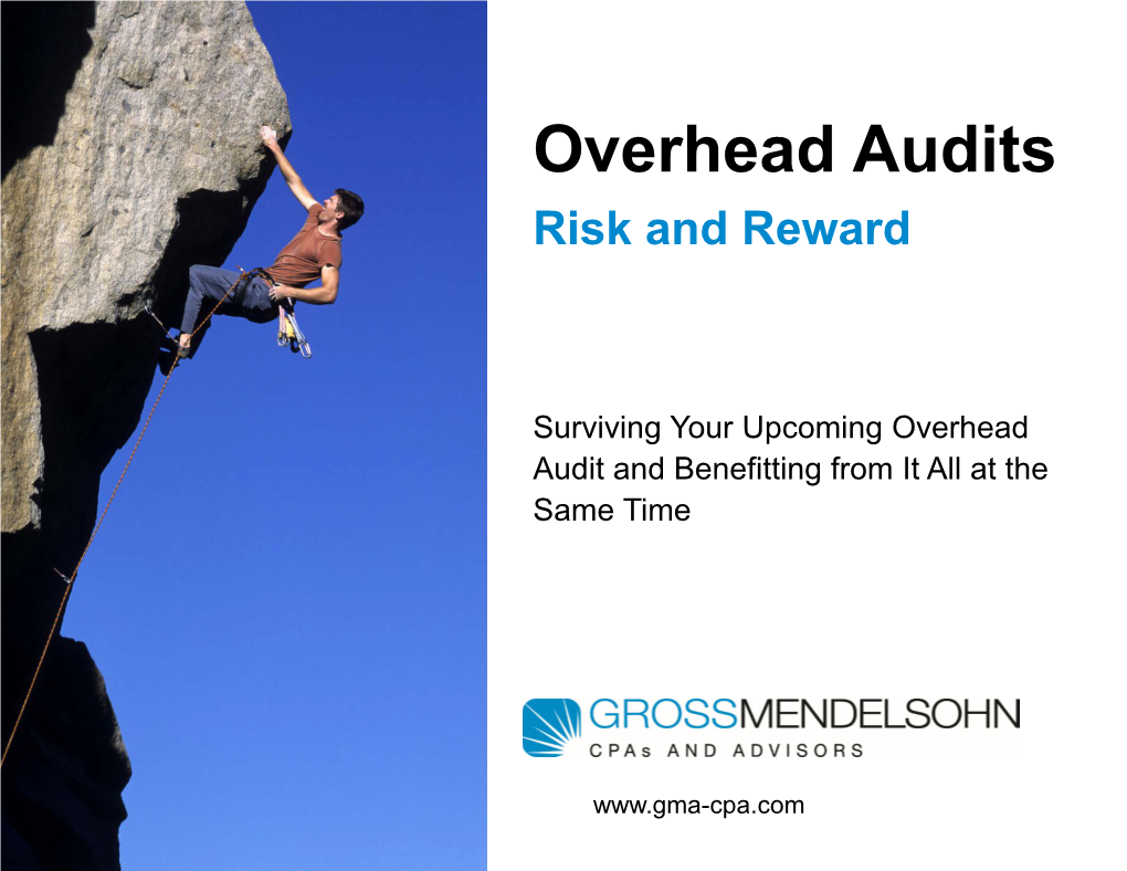 Overhead Audits Risk and Reward