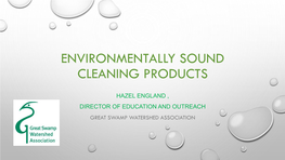 Environmentally Sound Cleaning Products