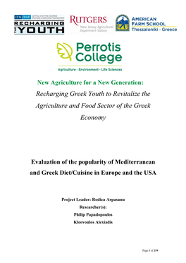 Mediterranean Diet and Cuisine (Discourse in Which All Above Mentioned Narratives Intertwine)