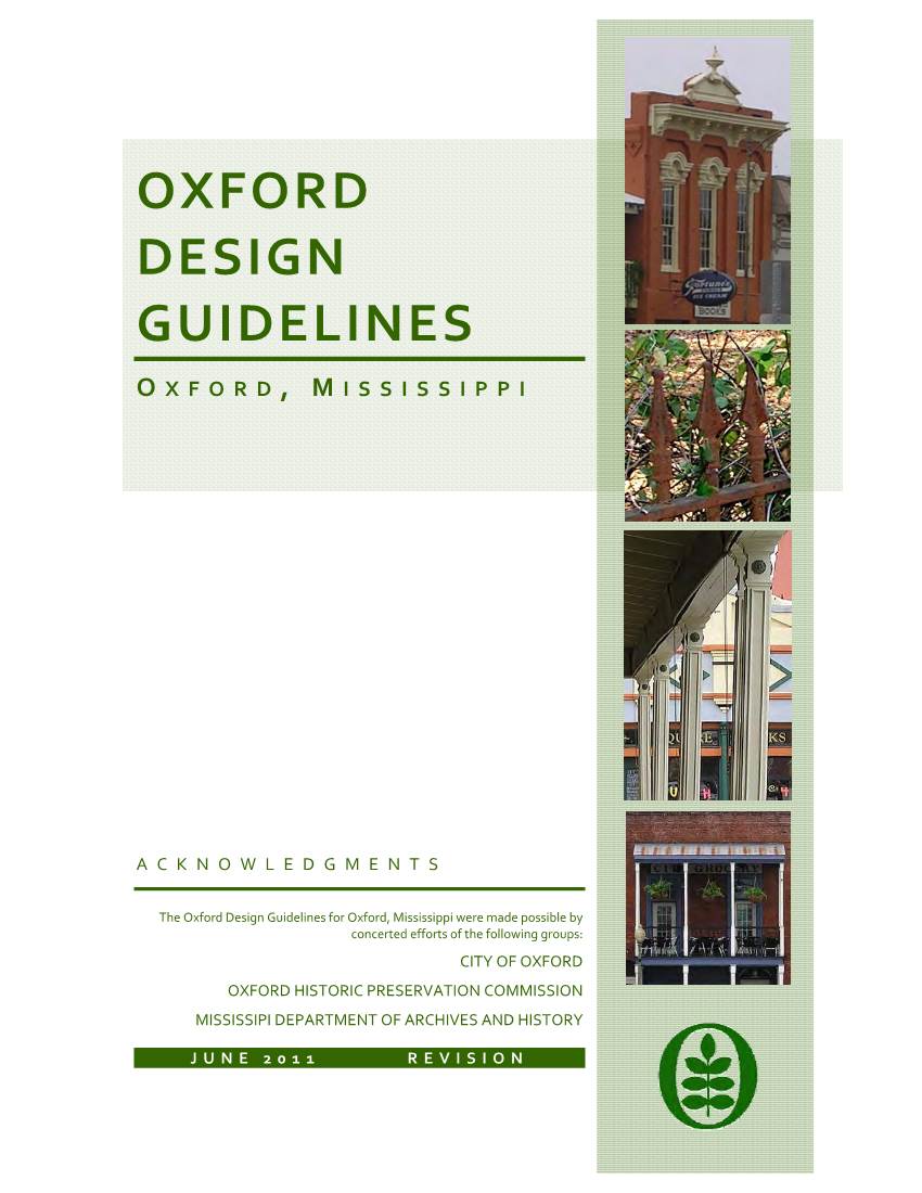 Oxford Design Guidelines
