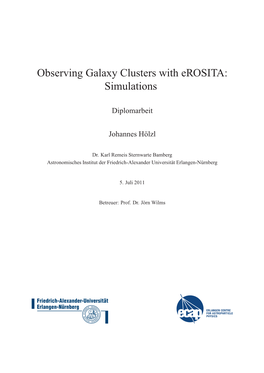 Observing Galaxy Clusters with Erosita: Simulations