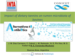 Impact of Dietary Tannins on Rumen Microbiota in Bovine