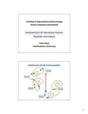 Mechanisms of Hormone Action: Peptide Hormones
