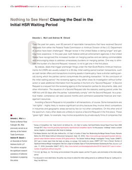Clearing the Deal in the Initial HSR Waiting Period