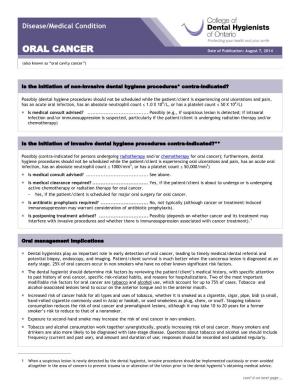 CDHO Factsheet Oral Cancer