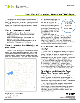 (Upper) Watershed TMDL Report