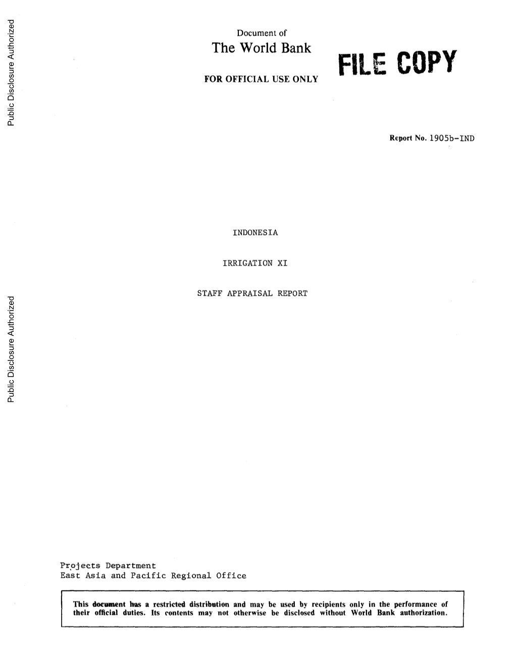 World Bank Document