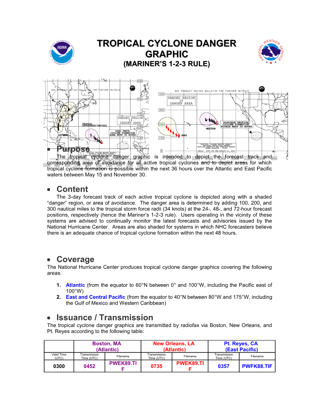 Tropical Cyclone Danger Graphic