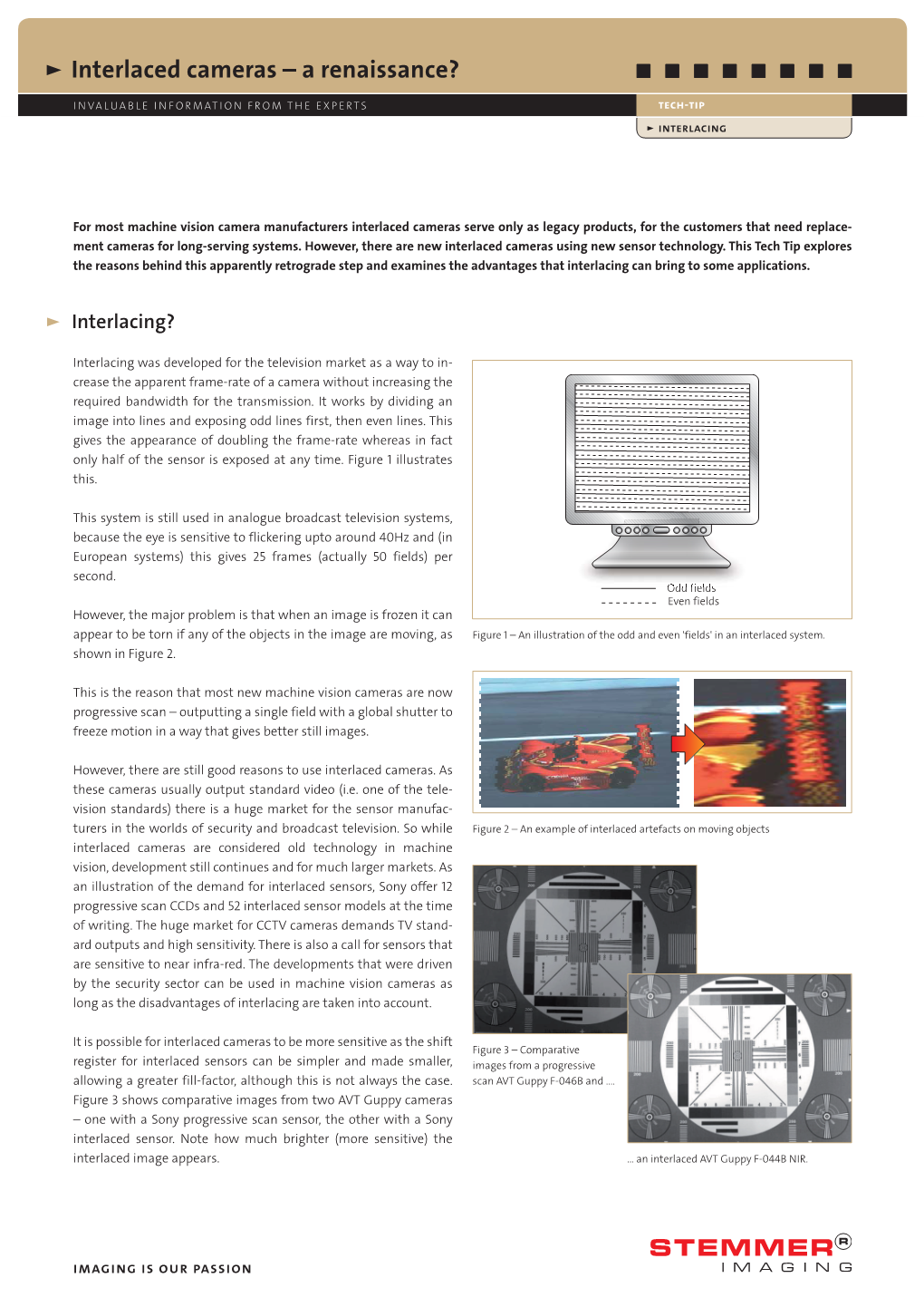 Interlaced Cameras – a Renaissance?