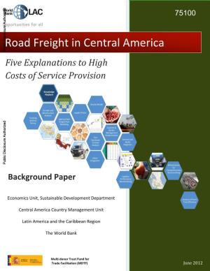 Road Freight in Central America Public Disclosure Authorized