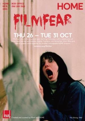 Tue 31 Oct Filmfear Returns for a Second Year, Marking Halloween with a Celebration of Horror, Dark Fantasy and Intense Cinema