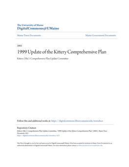 1999 Update of the Kittery Comprehensive Plan Kittery (Me.)