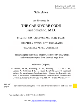 The Carnivore Code Paul Saladino, M.D