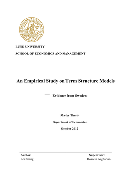 An Empirical Study on Term Structure Models