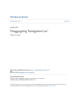 Immigration Law" Mathew J