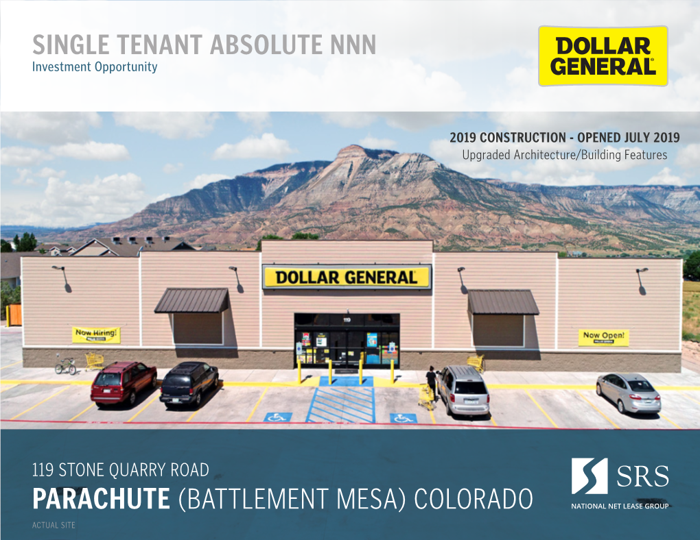 PARACHUTE (BATTLEMENT MESA) COLORADO ACTUAL SITE EXCLUSIVELY MARKETED by Employing Broker: Tony Pierangeli - SRS Real Estate Partners, LLC CO License No