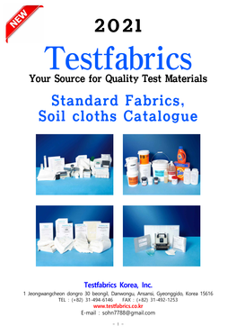 Standard Fabrics, Soil Cloths Catalogue